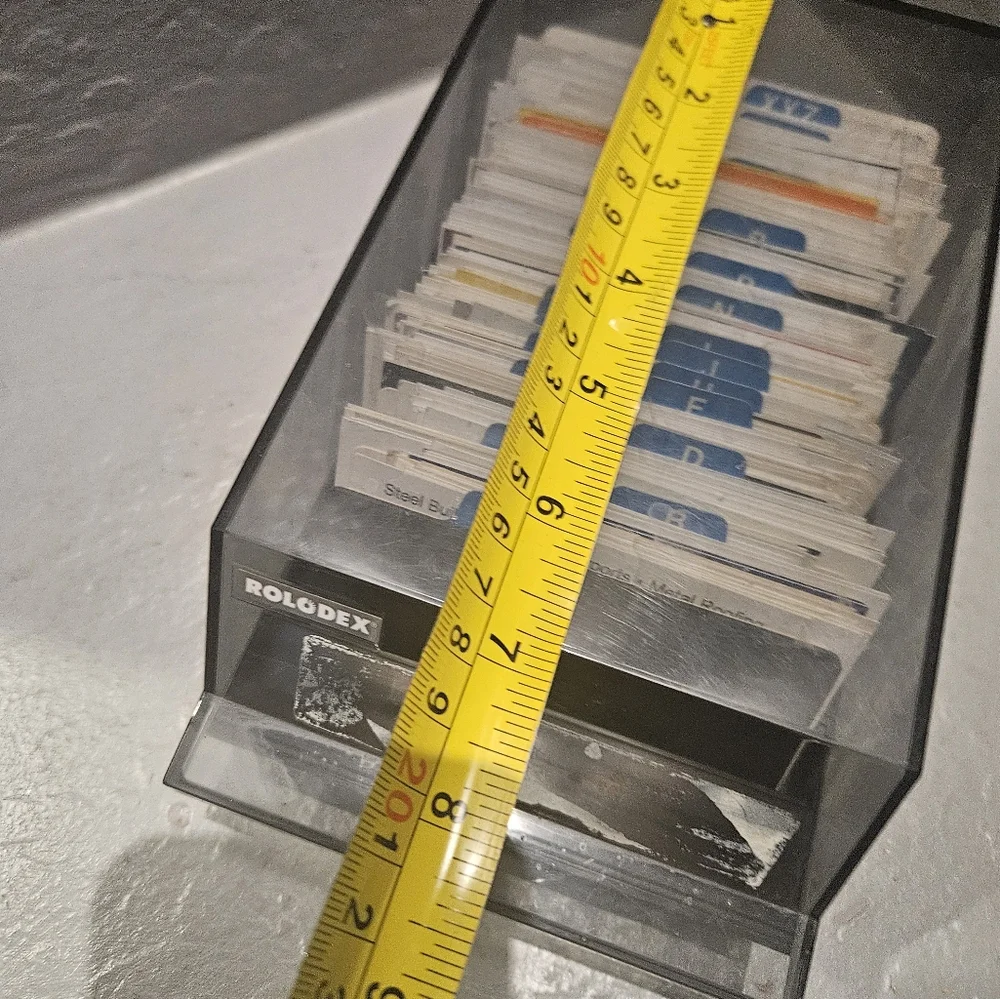 Original Rolodex with Original Business Cards Smoky Top